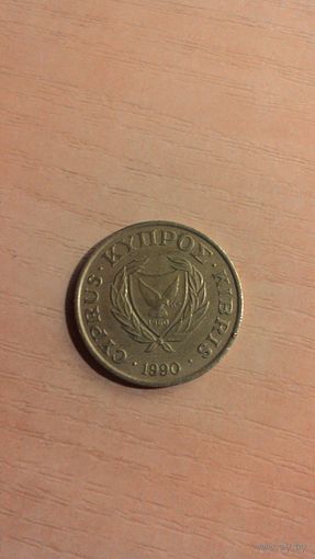 Кипр, 10 центов 1990.