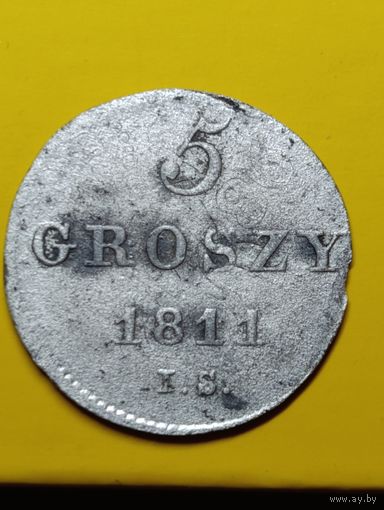 5 грошей 1811,перечекан с 1/24 талера