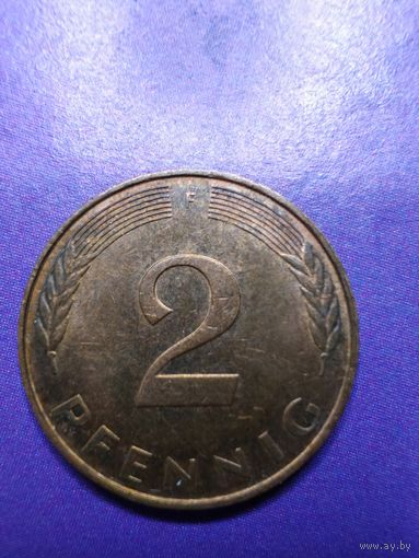 2 пфеннинга ФРГ 1990 F