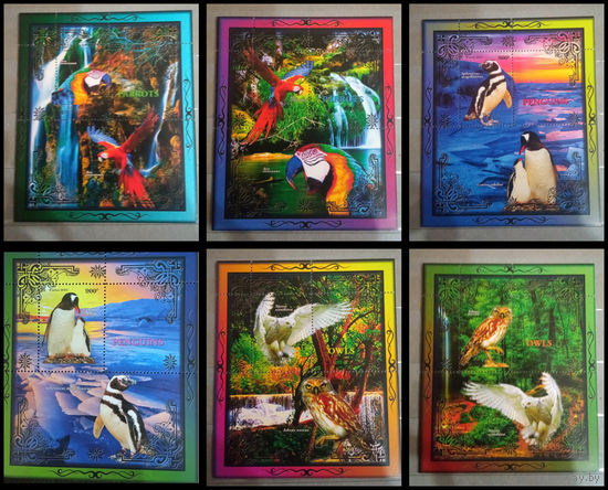 СЕРИЯ Блоков птицы  фауна MNH