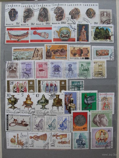 Продажа коллекции с 1 рубля! Культура и искусство на почтовых марках мира.