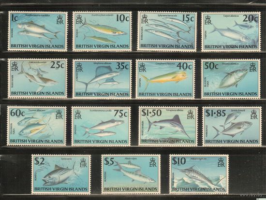 Виргинские острова-1997(Мих.875-889) , **  , Морская  Фауна, Рыбы,  (полная серия)