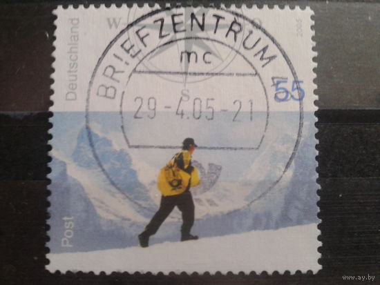 Германия 2005 Почта, почтальон в горах Михель-1,0 евро гаш