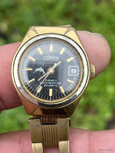 Часы CORNAVIN позалоченые часы и браслет