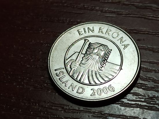 Исландия 1 крона 2006