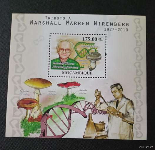 Мозамбик 2010 Маршалл Ниренберг нобелевский лауреат