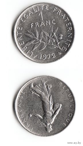 1 франк Франция 1972 год