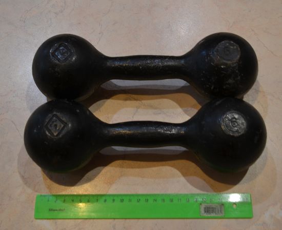 Гантели по 6 кг. СССР. Цена за обе.