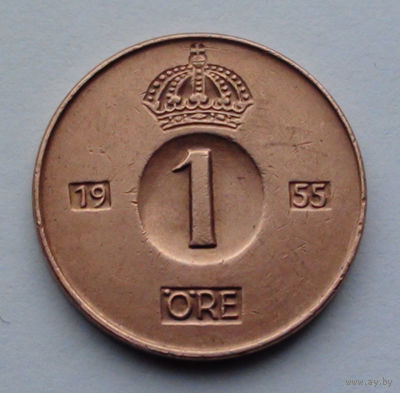 Швеция 1 эре, 1955
