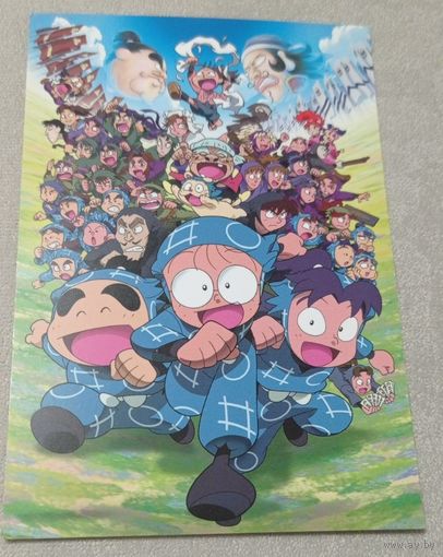 Посткроссинг. Открытка из Японии: аниме 8 рейнджеров  (10х15). Прошла почту. Художественные марки.