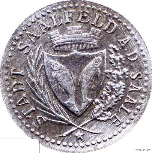 РАСПРОДАЖА!!! - ГЕРМАНИЯ ЗАЛЬФЕЛЬД 10 пфенигов 1917 год