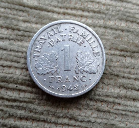 Werty71 Франция 1 Франк 1942 Топор Тамагавк