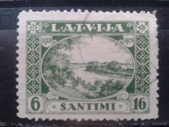 Латвия, 1928.  Виндау (Вента) в Курляндии. Mi-3,5 евро гаш.