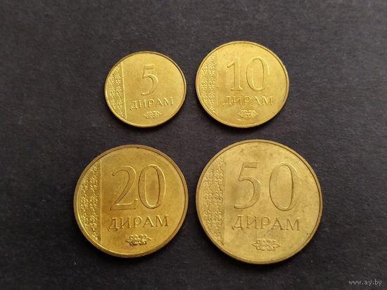 Таджикистан 5-10-20-50 дирам 2015