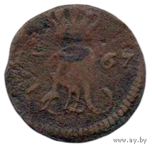 Королевство Польша. Светлейшая Речь Посполитая Обоих Народов. 1/2 гроша (паўгрош, полугрош) 1767 G