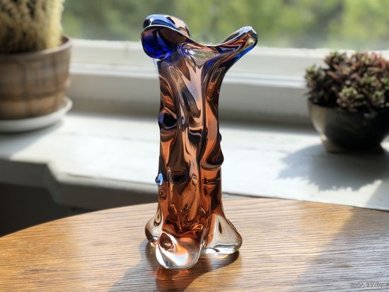 Ваза Чехия винтаж 27см