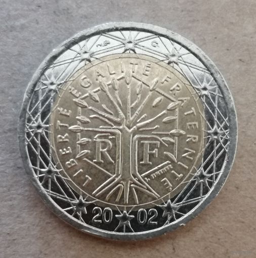 Франция  2 евро 2002 г., KM# 1289