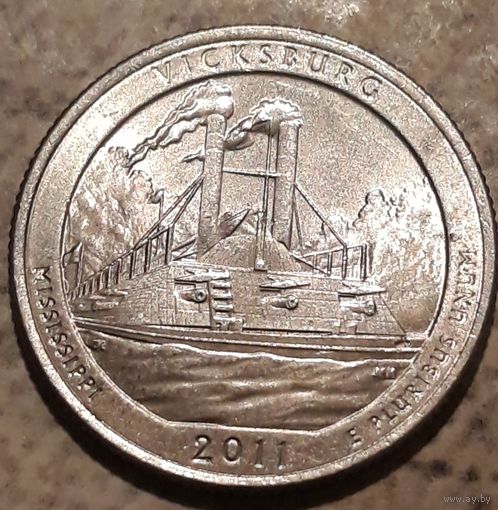 25 центов (квотер) 2011 года США Прекрасная Америка МД Денвер Виксбург