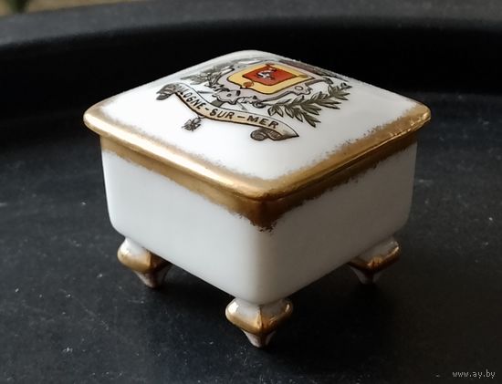 Шкатулка фарфор Лимож Limoges Франция миниатюрная для бижутерии