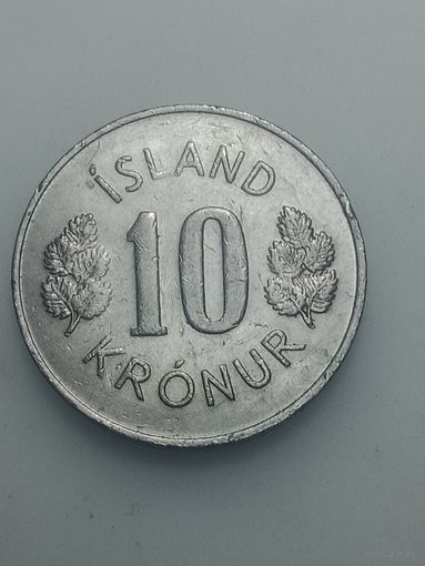 Исландия 10 крон  1978  года .