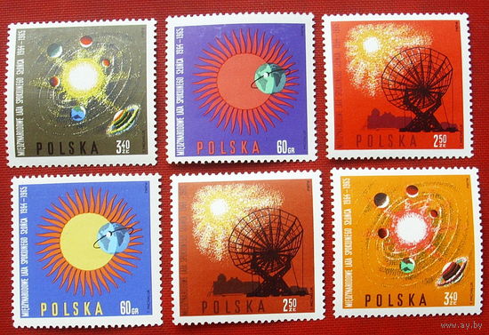 Польша. Космос. ( 6 марок ) 1965 года. 5-11.