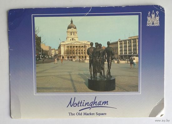 Открытка, ДПК "Англия. Ноттингем. Старая рыночная площадь (The Old Market Square)". 1960-е