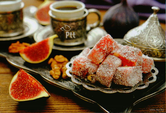 Подписанная открытка Турция 2015г. "Завтрак"