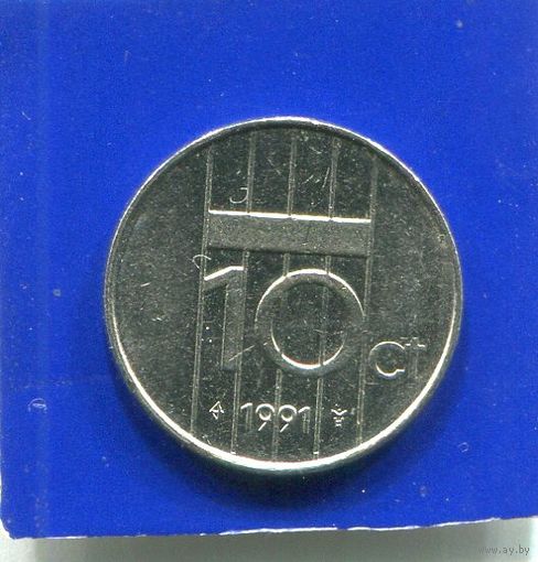 Нидерланды 10 центов 1991