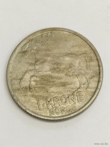 Норвегия 1 крона 1963