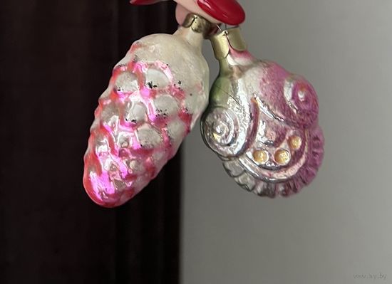Елочные игрушки СССР цена за два К.1