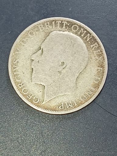 Великобритания 1 флорин  ( 2 шиллинга ) 1910 - 1920 года . Георг 5 .Распродажа с рубля !