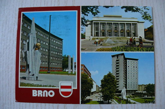 ЧССР. Чехия. Брно; подписана, п/п, марки (памятник Ленину).