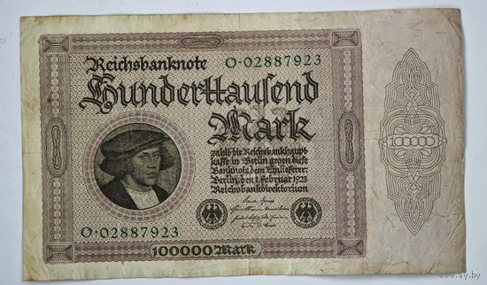 1923 год 100 000 марок Германия