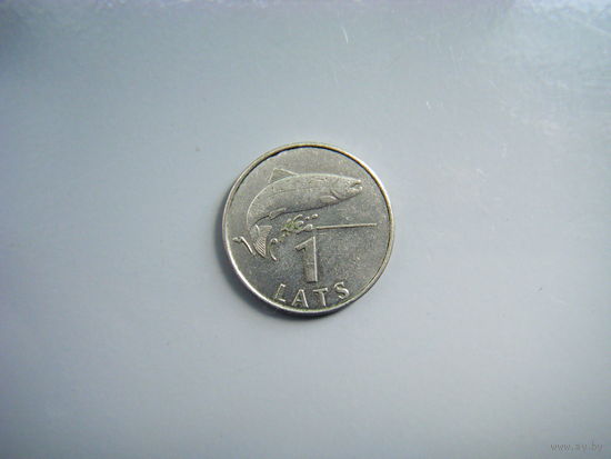 Латвия 1 лат 2008г. ЛОСОСЬ.