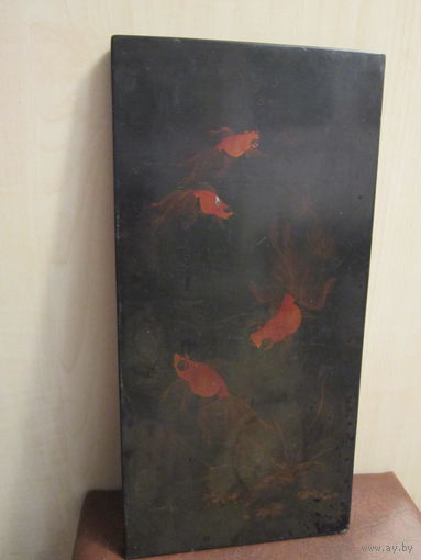 Панно . Лак . Рыбки . Восток