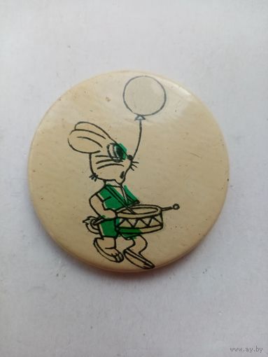 ЗНАЧОК ЗАЕЦ НУ-ПОГОДИ !!! (МЕТАЛЛ)