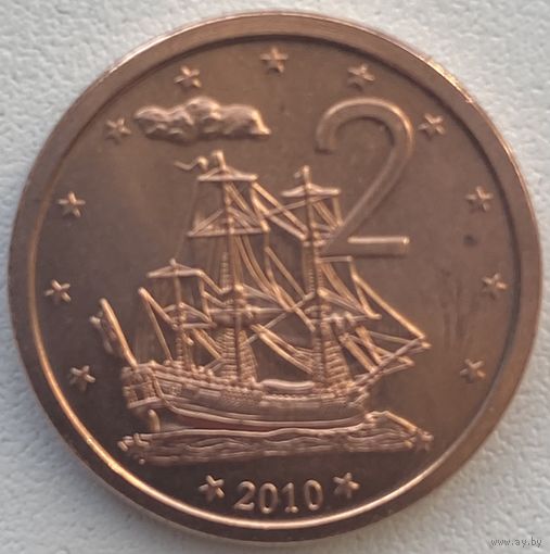 Острова Кука 2 цента 2010 г. Парусник