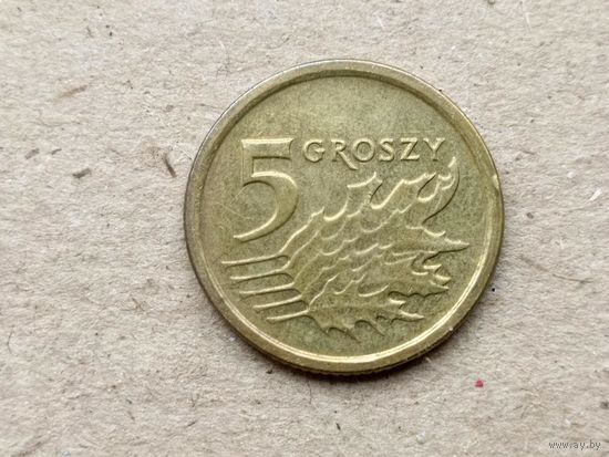 Польша 5 грошей, 2016г. (U-обм)