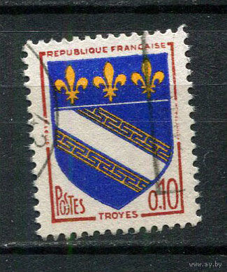 Франция - 1963 - Герб 0,10Fr - [Mi. 1420y] - полная серия - 1 марка. Гашеная.  (Лот 53HJ)-T41P50
