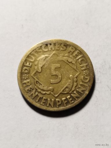 Германия 5 пфенинг 1924 D
