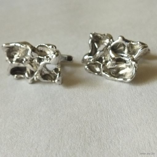 Запонки винтажные. Серебро? Германия .3х2х2,5 см.