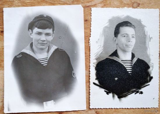 Лот фотографий военных моряков Северного флота. Североморск. 1959 г. 3 фото. 9х12 см. Цена за все.