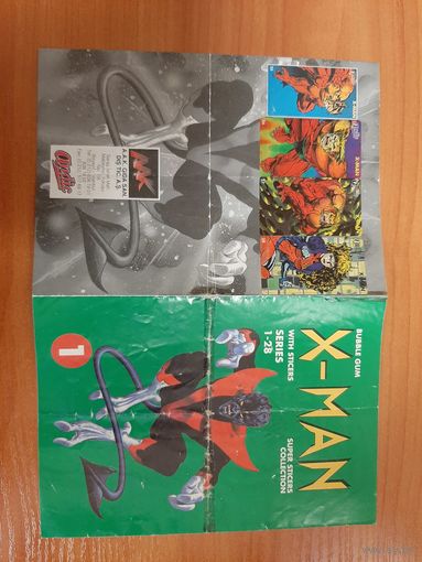 Альбом для наклеек X-MAN 1. Редкий. Практически заполнен. Состояние отличное.