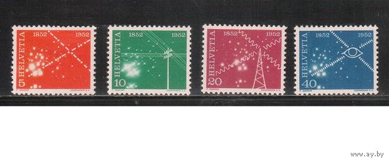 Швейцария-1952(Мих.566-569) ,** ,  Электричество(полная серия)