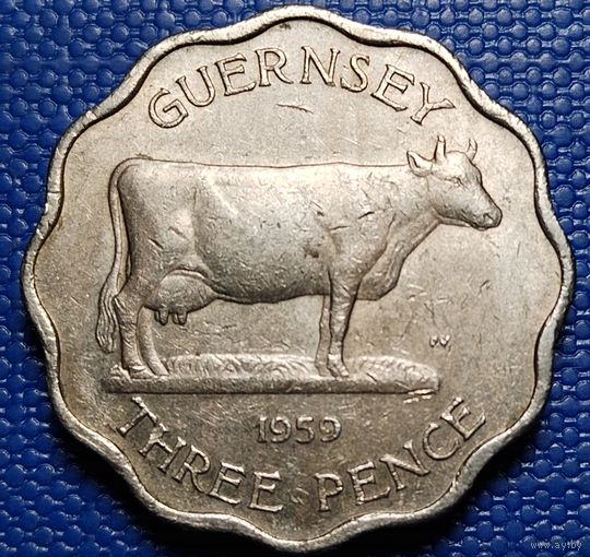Гернси 3 пенса 1959 г.