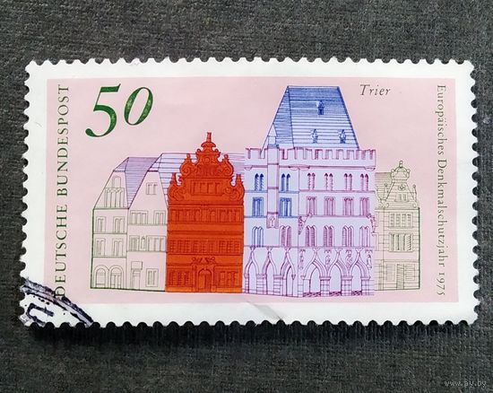 Марка Германия 1975 год Архитектура
