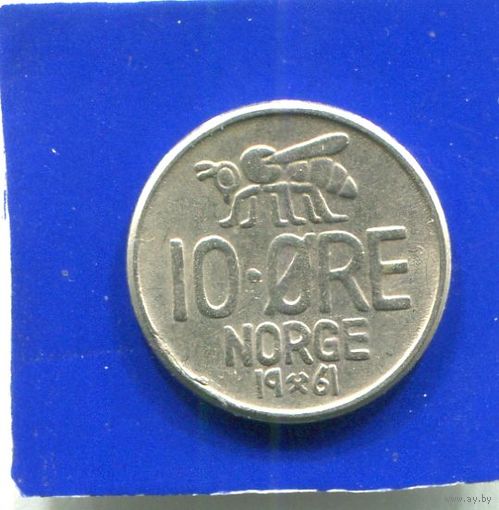 Норвегия 10 эре 1961