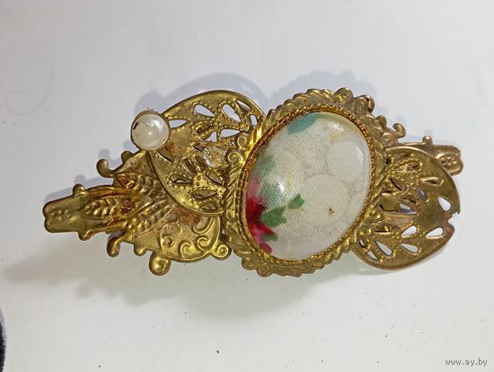 Брошь - заколка  . Распродажа винтажный бижутерии с рубля !