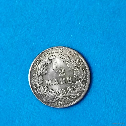 1/2 марки(1916г.) Пруссия. М.Д.( D) Состояние!