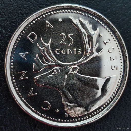 Канада 25 центов, 2025 Карл III, UNC. (1.1.1)